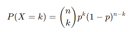 The general form of the binomial distribution